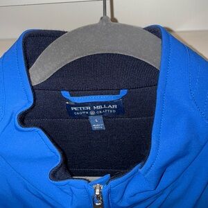 Peter Millar Vibrant Blue Zip-Up Sweater